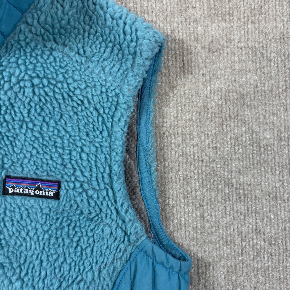 Patagonia Teal Deep Pile Retro-X Fleece Vest Women's Size Small 23080 - Picture 5 of 8